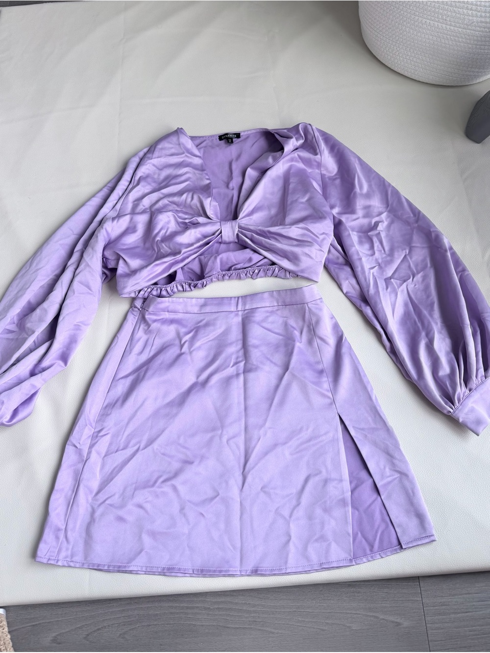Dynamite Lavender Two-Piece Skirt Set